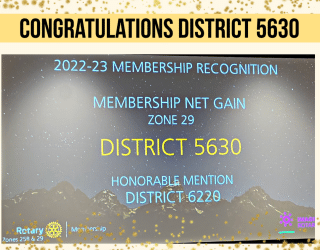 District 5630 Honored At Zone Institute